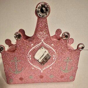 NEW Walt Disney Cruise Wish Royal Court Royal Tea Pink Sparkle Crown Purse
